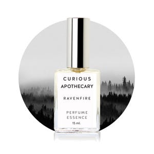 Ravenfire™ Perfume | Dark Vanilla Luxury Fragrance with Woodsmoke & Incense | Curious Apothecary | Authentic Scent Gift for Her