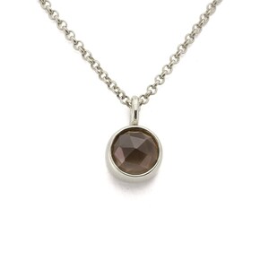 925 Sterling Silver Smoky Quartz Pendant · Bezel Set Necklace in Sterling Silver · Brown Quartz Necklace · Bridesmaid Gifts Necklaces