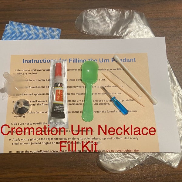 Urn Fill Kit- Cremation Jewelry Funnel Kit - Cremate Pendant Fill Kit - Complete Kit For Filling Cremation Jewelry (Item #80)