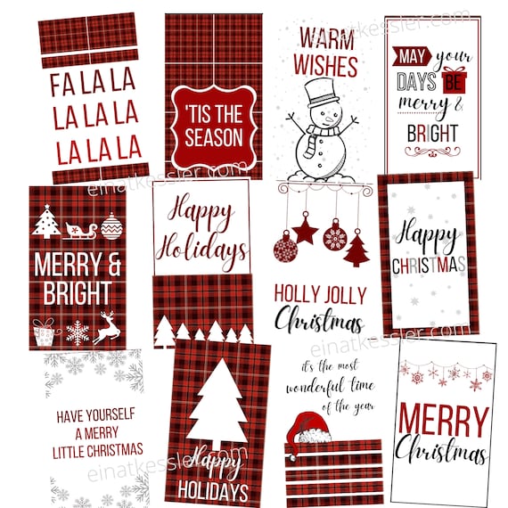 christmas labels kraft christmas tags,red christmas tags digital christmas tags Tis the season to be jolly tags Printable Christmas tags