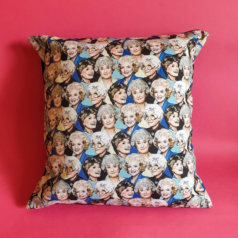 Large Golden Girls illustrated and handmade cushion image 1