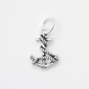 13mm Thai Silver Anchor Charm - Silver Anchor Charm - Anchor Charm - Thai Silver Anchor Charm - Anchor Pendant - Anchor Charm