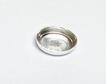 6mm x 4mm Argentium Oval Bezel Cup - Oval Bezel Cup - Oval Argentium Bezel Cup - Oval Bezel Cup