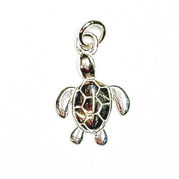 16 mm breloque tortue en argent sterling - breloque animal en argent - breloque tortue en argent - breloque animal en argent sterling - breloque tortue