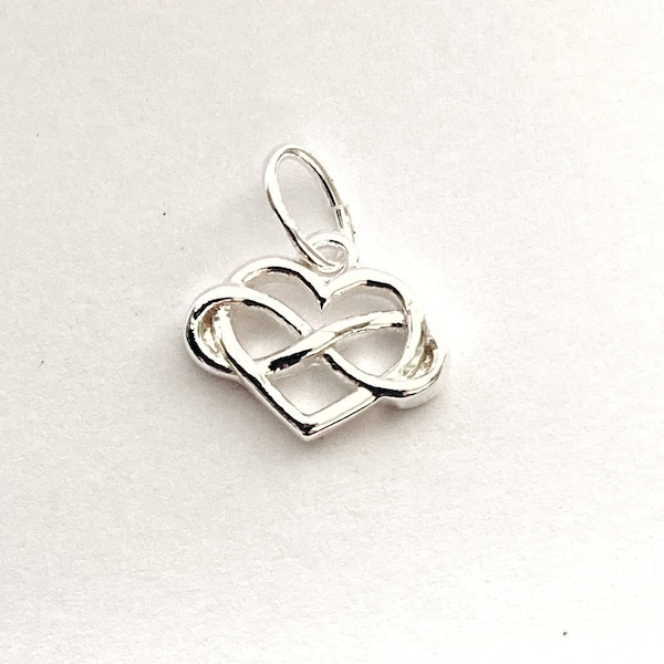 Charm coeur infini en argent sterling 11 mm