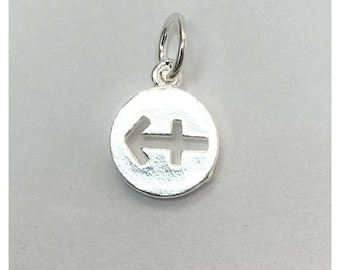 Sterling Silver Zodiac Saggitarius Charm 10mm - Silver Charm - Silver Saggitarius Charm - Sterling Silver Zodiac Charm