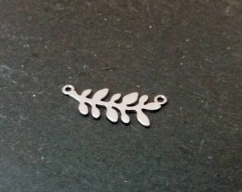 Sterling Silver Olive Branch Connector 21mm