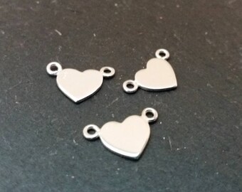 Sterling Silber Herz-Anschluss 8mm