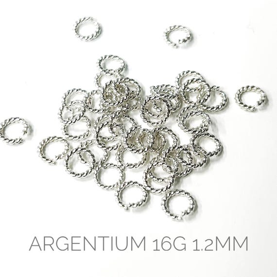 500 x 16g Twisted Argentium Silver Open Jump Rings