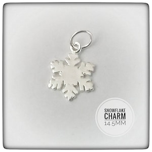 14.5mm Sterling Silver Snowflake Charm