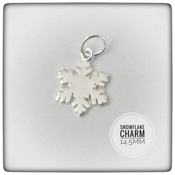 14.5mm Sterling Silver Snowflake Charm