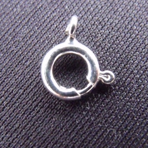 7mm Sterling Silver Open Spring Ring/Bolt Ring Clasp