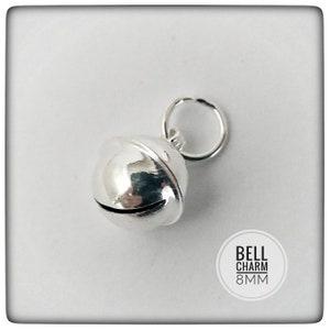 8mm Sterling Silver Bell Charm - Silver Bell Charm - Silver Bell Charm - Sterling Silver Bell Charm - Bell Charm - Bell