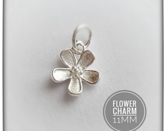 Sterling Silver 24mm Flower with 7.5 Charm Bracelet Jewels Obsession Flower Pendant 