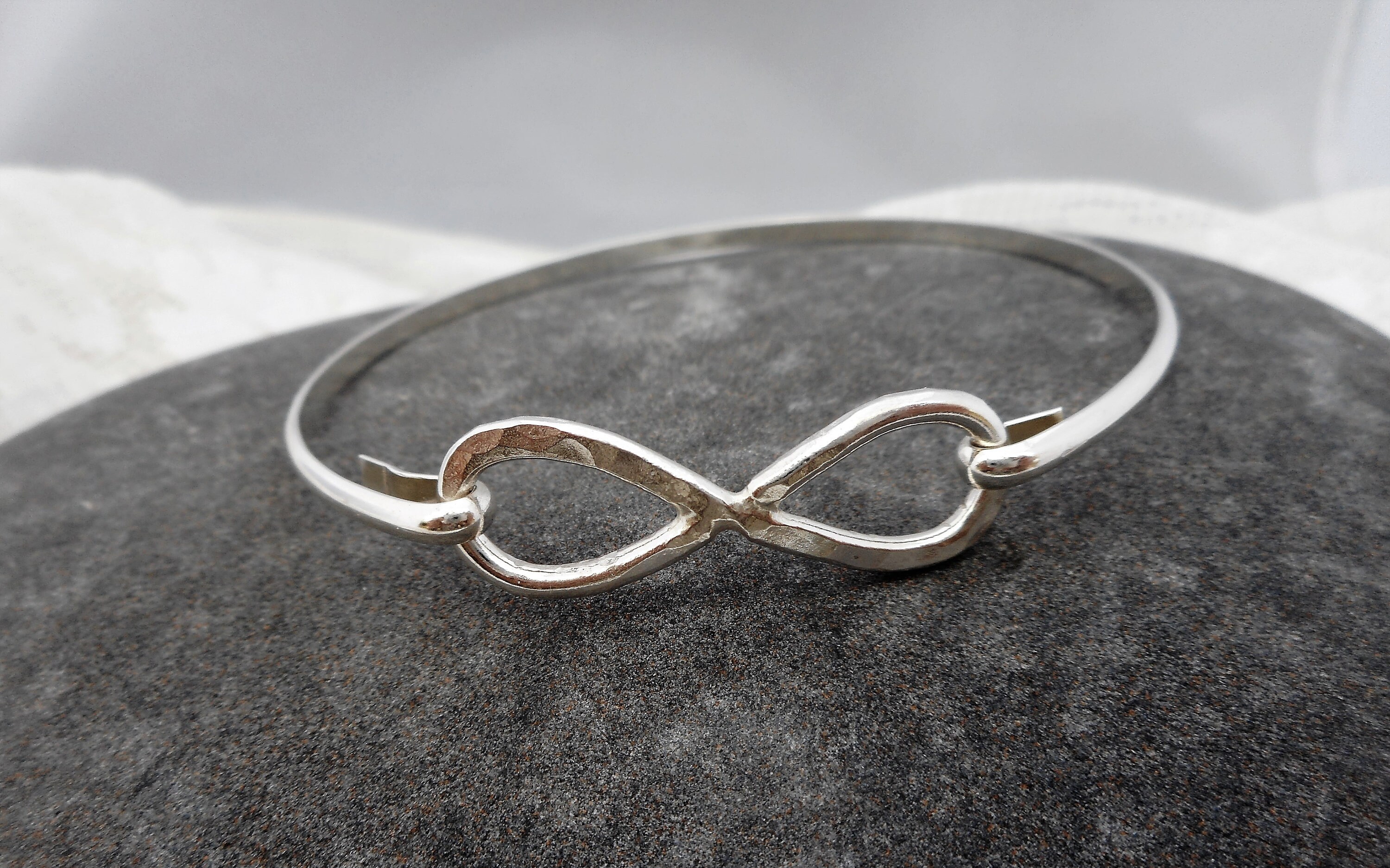 Sterling Silver Infinity Bangle Bracelet Sterling Silver Infinity Bangle Bracelet