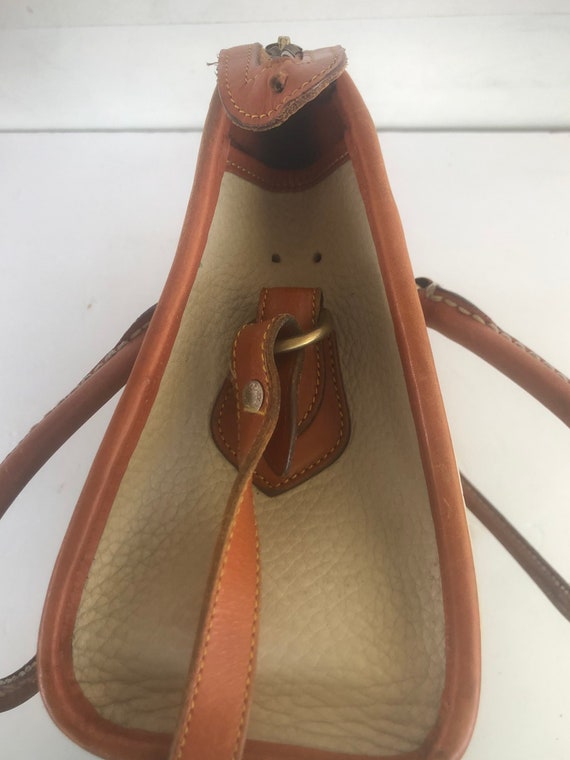 Dooney & Bourke Beige Camel Handbag Top Handle Co… - image 7