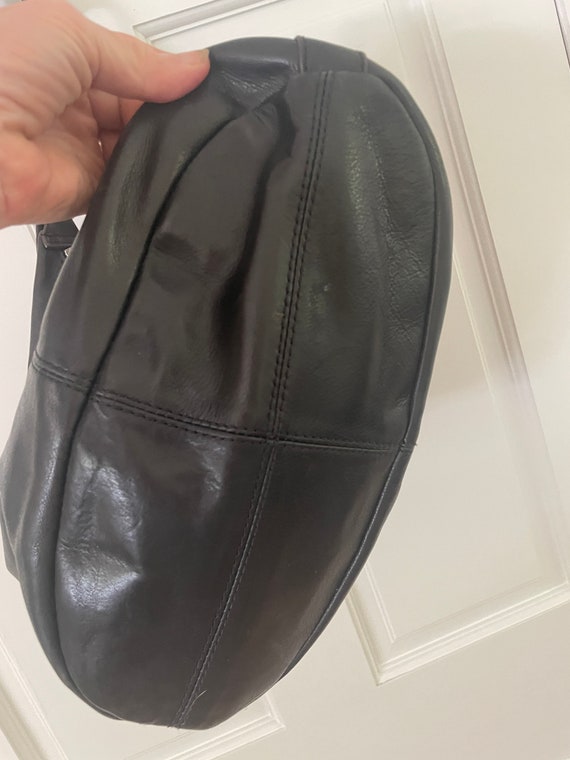 Tignanello Black Polished Pocket Leather Hobo Bag - image 2