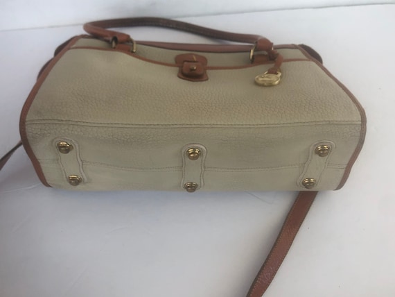 Dooney & Bourke Beige Camel Handbag Top Handle Co… - image 6