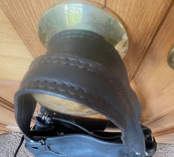 Aigner Black Leather Satchel Shoulder handbag - image 3