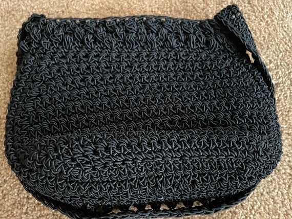 Vintage Bobbie Jerome Italy Black Crochet Beaded … - image 8