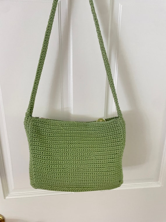 The Sak Lime Green Boho Crochet Shoulder Bag