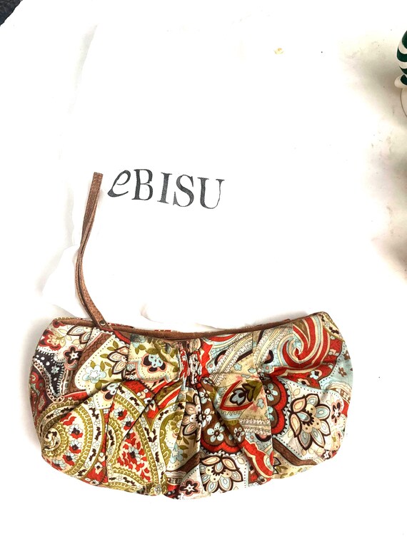 Ebisu paisley floral wristlet bag