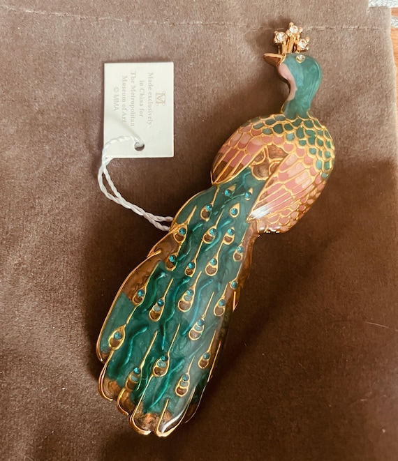 MMA Metropolitan Museum of Art Peacock Brooch Pin