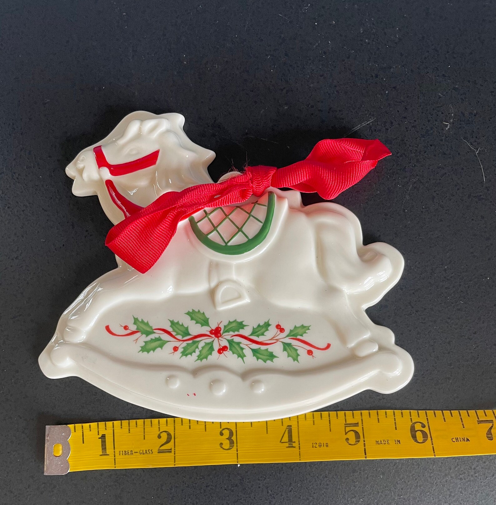Vintage Ceramic Rocking Horse Christmas Ornament Etsy UK