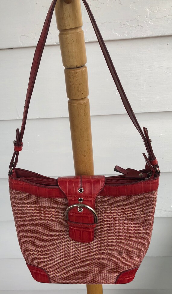 REDUCED! MC  Marc Chantal red woven leather should