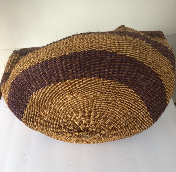 African Sisal Kiondoo Woven Market Basket - image 5