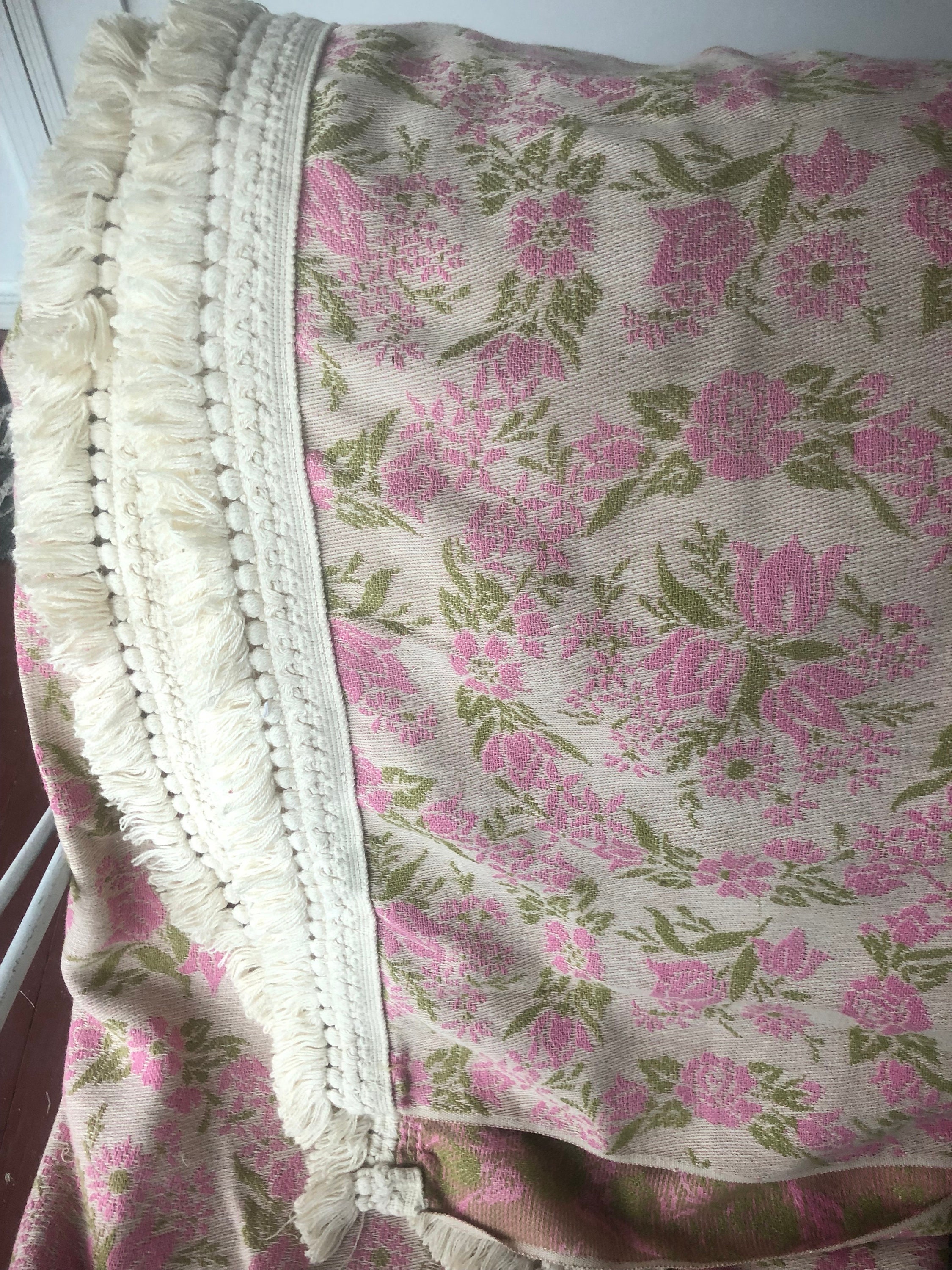 REDUCED Vintage Fieldcrest Twin Single Bed Rose Cotton - Etsy
