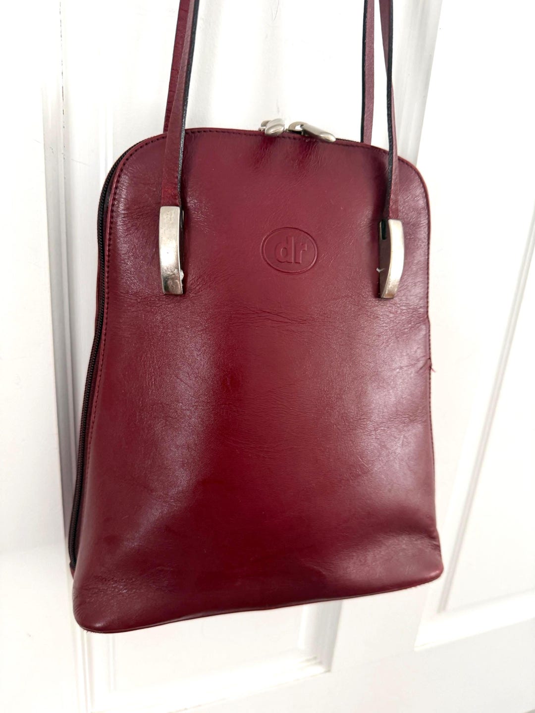 DR Del Rio Burgundy Leather Backpack Purse - Etsy