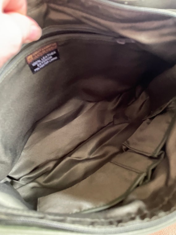 Great American Leather Works Green Leather Shoulder Bag Etsy