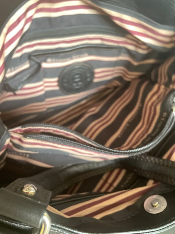 Aigner Black Leather Satchel Shoulder handbag - image 8