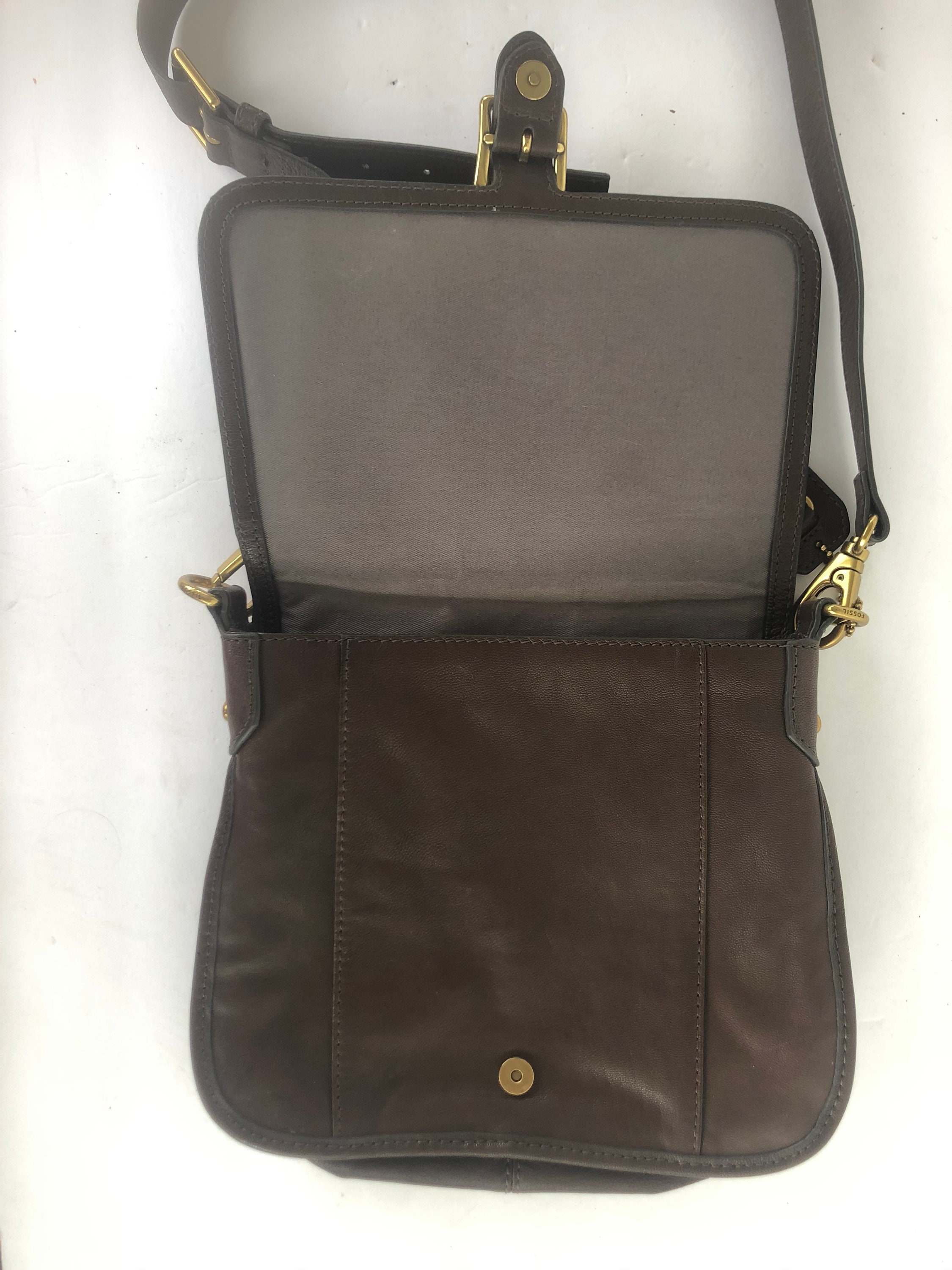 Fossil Brown Leather Classic Crossbody 