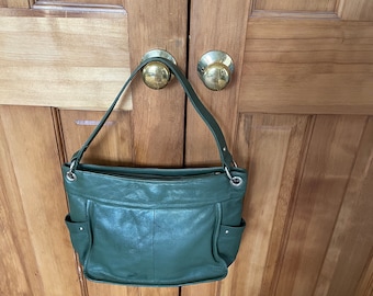 Great American Leather Works Green Leather Shoulder Bag