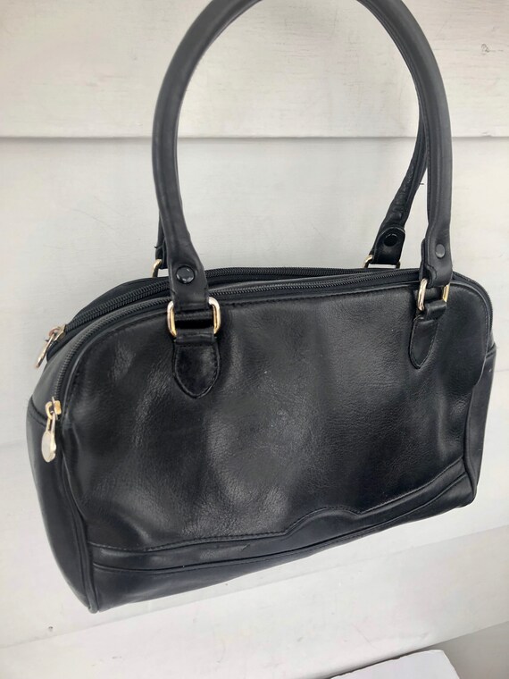 tignanello black leather purse