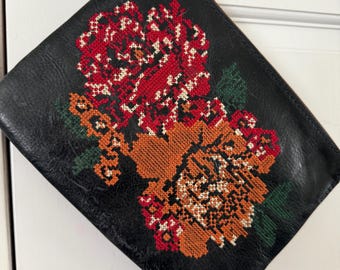 Patricia Nash Leather Floral Wristlet