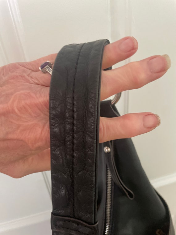 Tignanello Black Polished Pocket Leather Hobo Bag - image 7