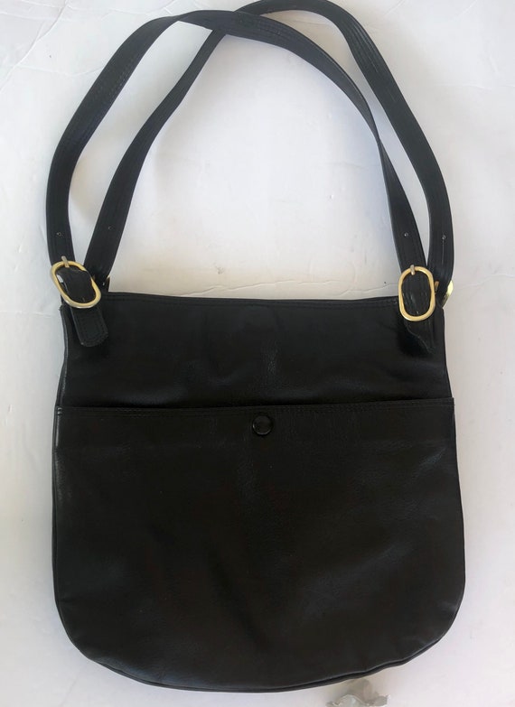 vintage black ykk leather Gem