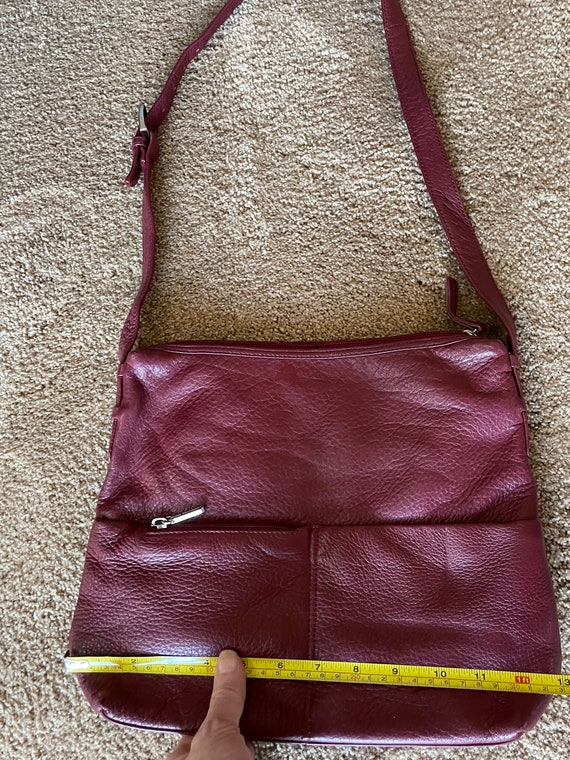 Stone Mountain Burgundy Leather Crossbody Bag - image 7