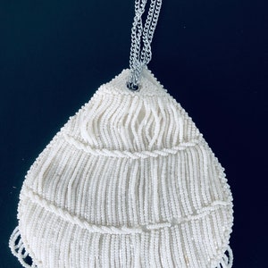 REDUCED! Vintage Walborg White Beaded Evening Bag