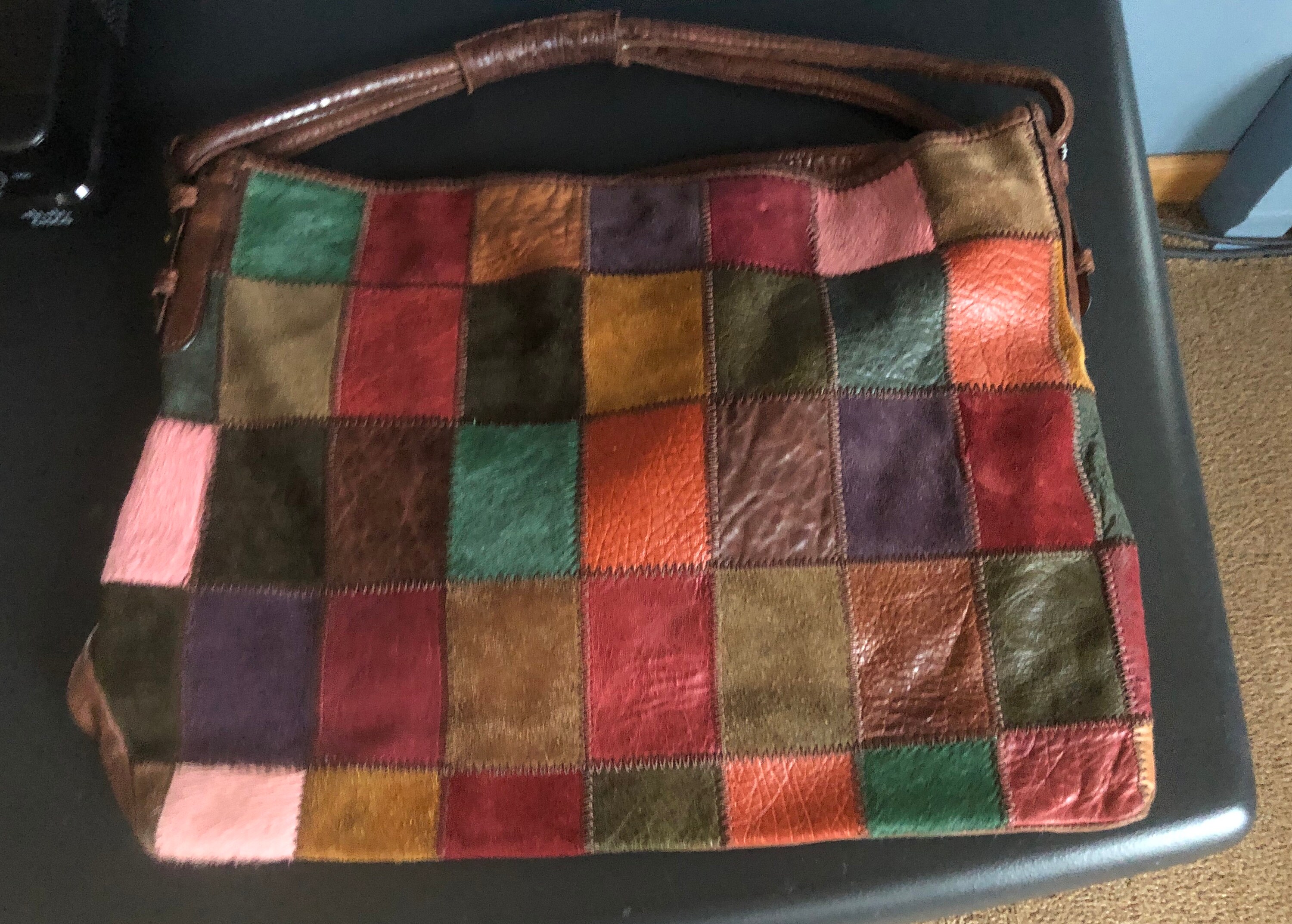 SC Luxury Colorful Leather Patchwork Handbags Women Vintage Casual Design  Shoulder Purse Cross body Bag Wristlet Square Clutches - AliExpress