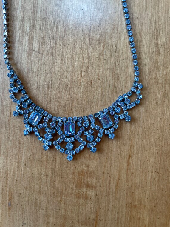 Vintage Blue Stone Bride's Necklace - image 2