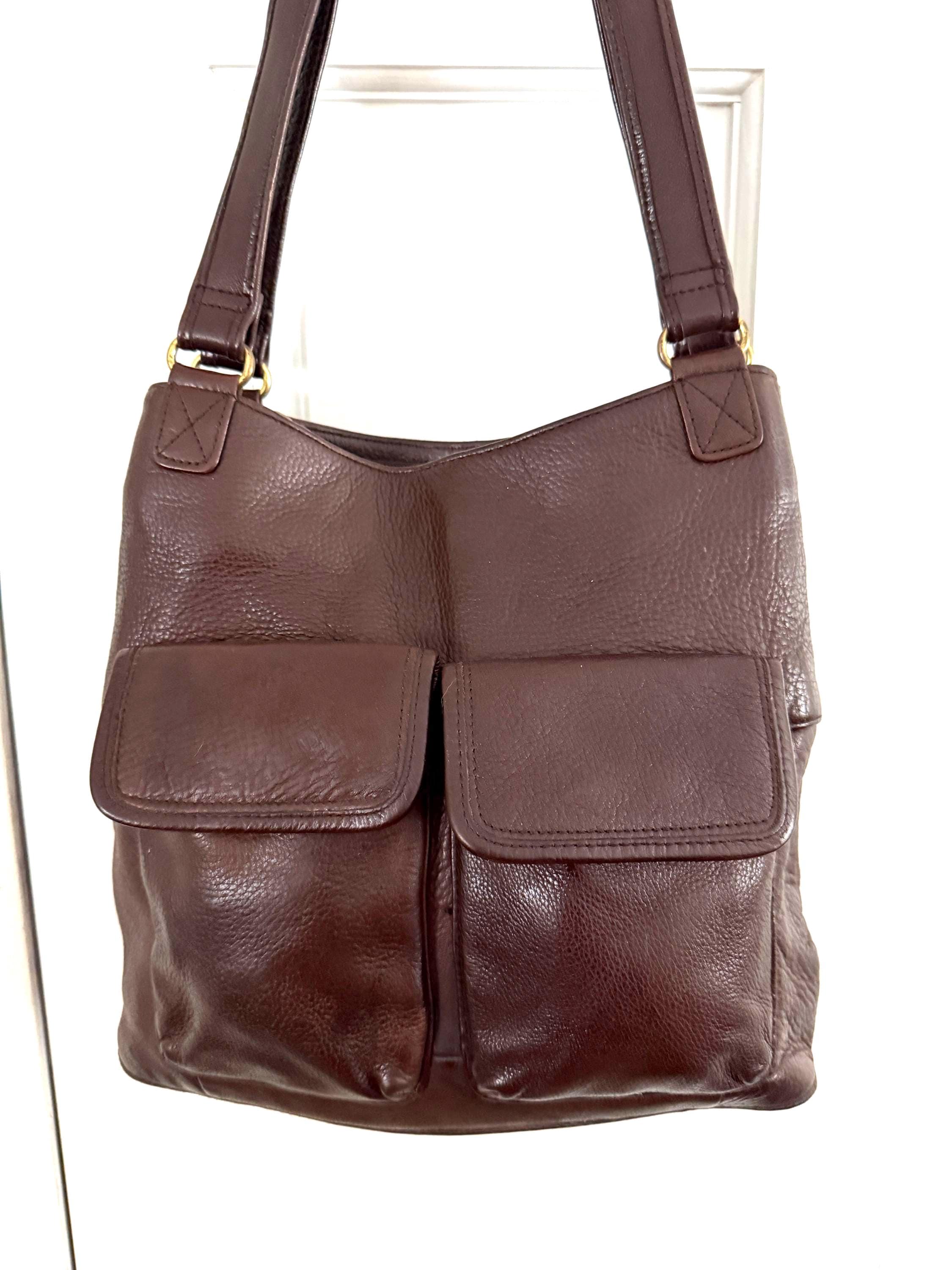 Mia Paoli Brown Leather Shoudler Bag Purse - Etsy display picture 1