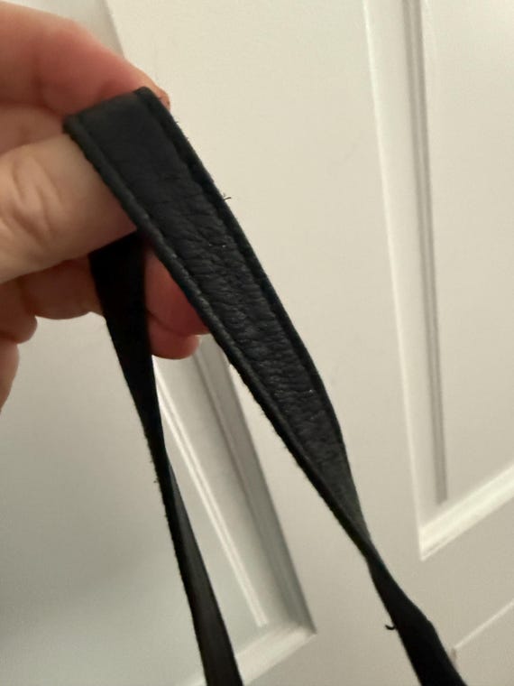 Fossil two tone color block black brown leather c… - image 10