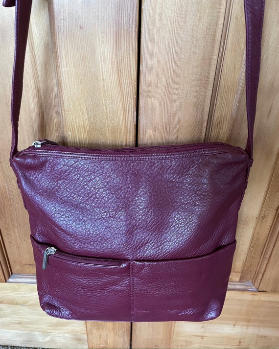 Stone Mountain Burgundy Leather Crossbody Bag - image 2