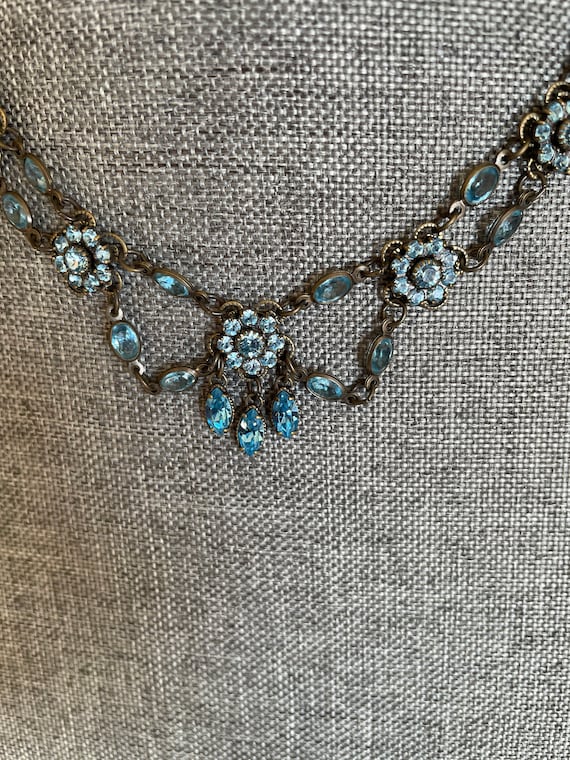 Kenny Ma San Franciso Blue Crystal Necklace