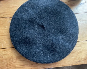 Vintage dunkelgrau Tam French Beret