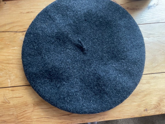 Vintage dark gray Tam French Beret - image 1